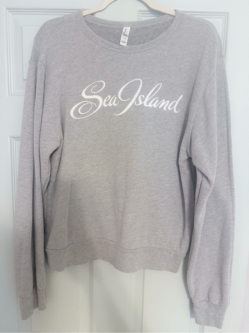 Bella Canvas Light Gray "Sea Island" Crewneck Sweatshirt